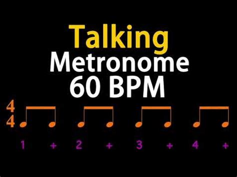 60BPM Talking Metronome (Eighth Note) 人聲節拍器 - YouTube