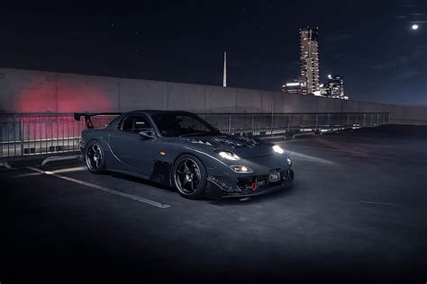 Wallpaper 4k Pc Black Mazda Rx7 City Night Lights Mazda Wallpapers | Images and Photos finder