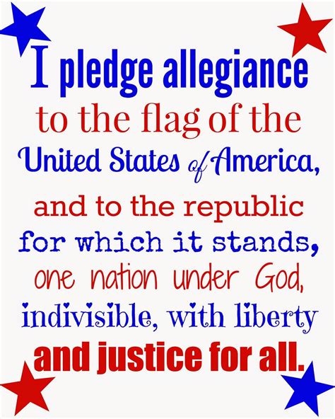 Free Pledge Of Allegiance Printable