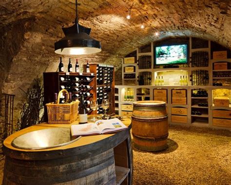 Rustic Wine Cellar Design Ideas, Remodels & Photos