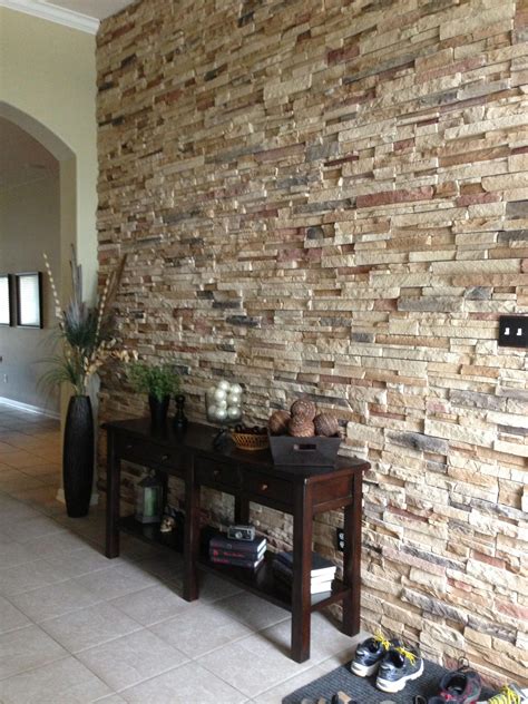 Faux Stone Veneer Interior Wall