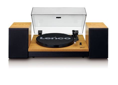 Lenco LS 300 Wood Turntable and Speakers | Vinyl Record Player | HMV Store