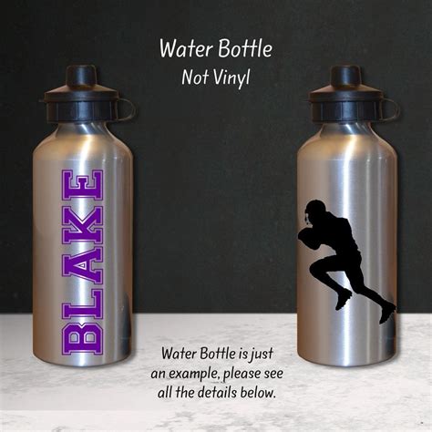 Personalized water bottle football water bottle football