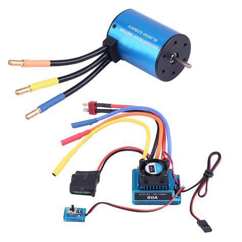 LYUMO Rcharlance Waterproof Brushless Set 3650 Motor With ESC for 1/10 ...