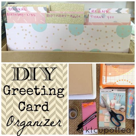 DIY Greeting Card Organizer | Cup of Tea