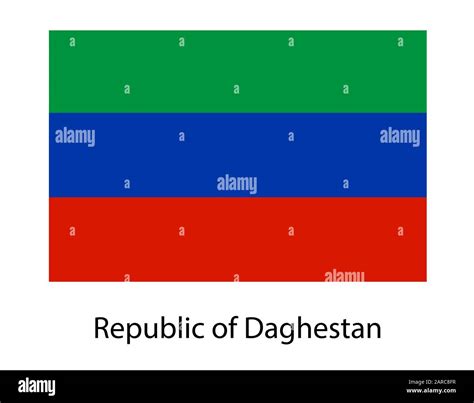 Flag of Dagestan Republic and information text poster, Dagestan flag template design Stock ...