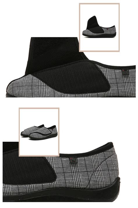 Wide Width Fashion Diabetic Flats with Adjustable Velcro for Swollen Wide Feet – Cuzcare