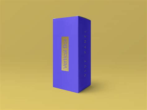 Free Simple Vertical Box Packaging Mockup PSD - Good Mockups