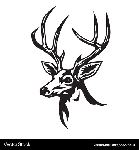 Deer stylized drawing Royalty Free Vector Image