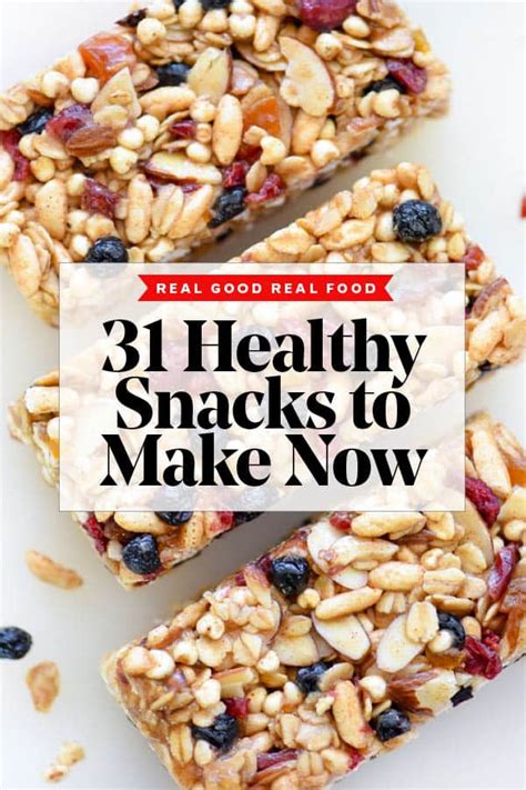 31 Days of Healthy Snack Recipes to Make Now | foodiecrush .com