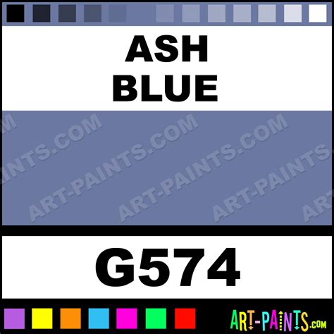 Ash Blue Artists Gouache Paints - G574 - Ash Blue Paint, Ash Blue Color ...