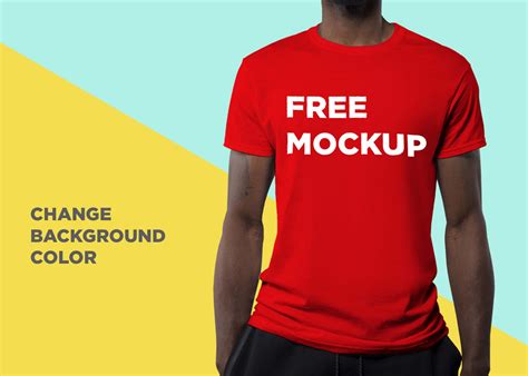 Free Photorealistic T-Shirt Mockup (PSD)