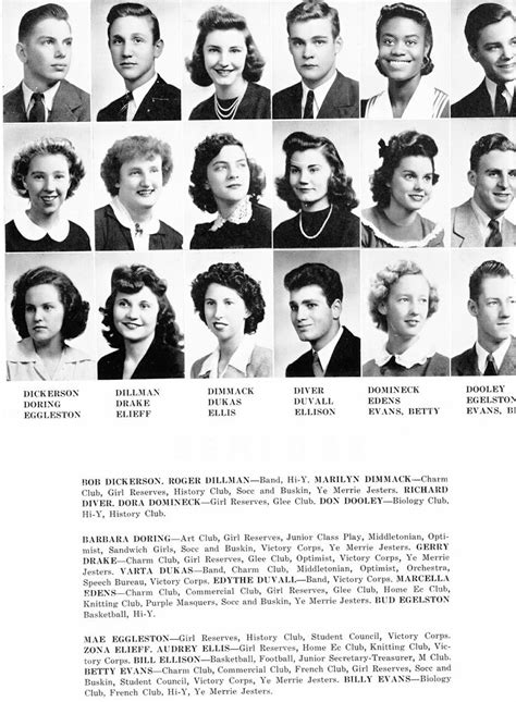 1943 Middletown High School yearbook - Ohio. | High school yearbook, Yearbook, Glamour hair