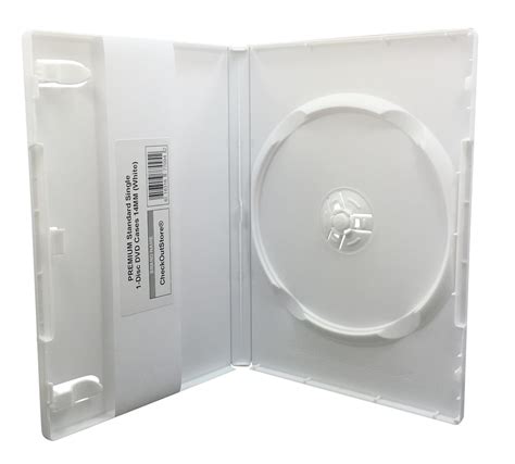 (6) CheckOutStore Premium Standard Single 1-Disc DVD Cases 14mm (White ...