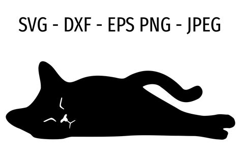 Sleeping Cat Silhouette Graphic by Scimmia Clipart · Creative Fabrica