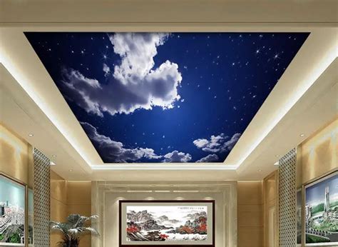 3d ceiling murals wallpaper White clouds living room ceiling murals Home Decoration sky ceiling ...