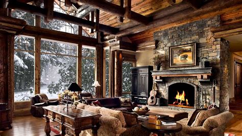 HD Winter Christmas Screensaver - Snow falling, Fire crackling sound, Cosy - 2 hours 30 mins ...