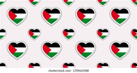 Palestine Flag Background Palestinianvector Stickers Love Stock Vector (Royalty Free) 1709619580 ...