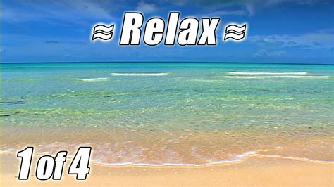 RELAXING VIDEO #1 Bahamas Beach Scene Ocean Waves Sounds Sea View Wave ...