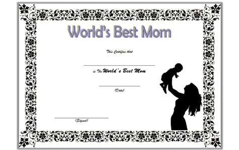 9+ Best Mom Ever Certificate Templates Free Download: A Sweet Gift from Us