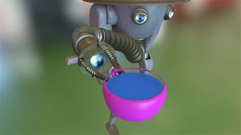 Robot Waiter - 3D Model by pressformer