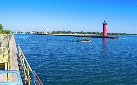 Kenosha Harbor and Lighthouse, Wisconsin Photograph by Steven Ralser