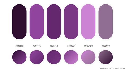 Purple Color Palettes - Aesthetic Color Palette