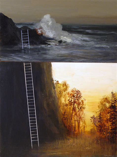 Surreal Split Landscape Paintings by Jeremy Miranda