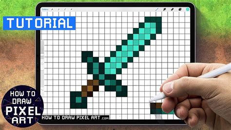 Minecraft Pixel Art Sword Template