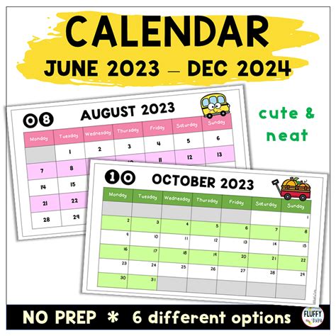 5 Fun Ways to Use Classroom Monthly Calendar - FluffyTots