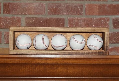 Wooden Baseball Display Case Baseballs Wood Baseball