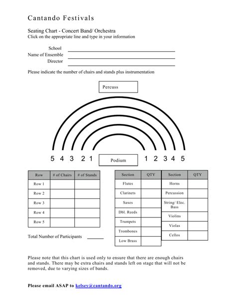 10 Band Seating Chart Template - Template Guru