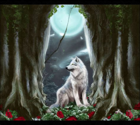 White Wolf of the Moon by EvergreenWolf001 on DeviantArt