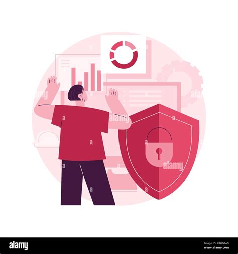 Cyber security risk management abstract concept vector illustration. Cyber security report ...