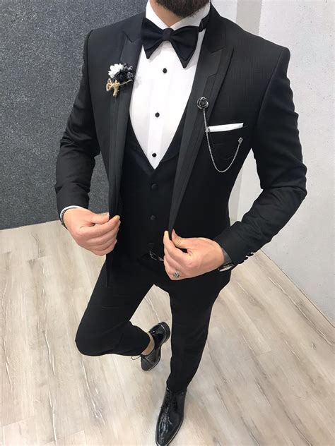 Buy Black Slim Fit Tuxedo by GentWith.com with Free Shipping