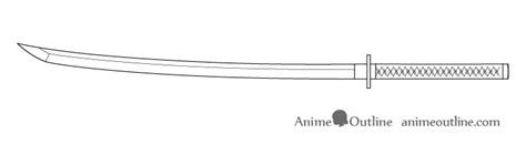 How to Draw a Katana (Sword) Step by Step - AnimeOutline