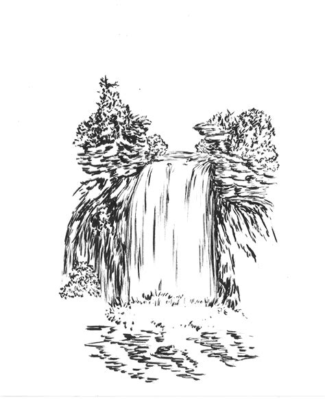 Waterfall Cartoon Drawing at PaintingValley.com | Explore collection of Waterfall Cartoon Drawing