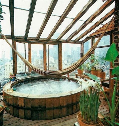 hot tub with view