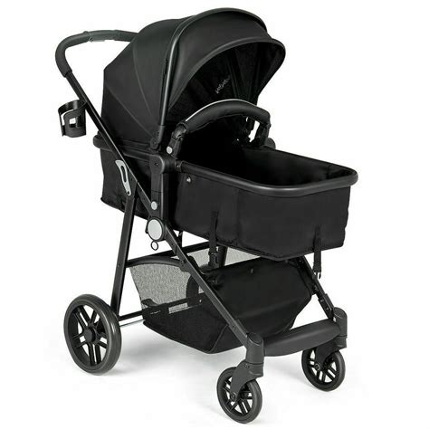 Costway 2 In1 Foldable Baby Stroller Kids Travel Newborn Infant Buggy Pushchair Black - Walmart ...