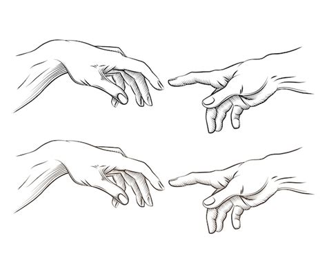 Free Vector | Adam hand and hand of God like creation. Hope and help, assistance and support ...