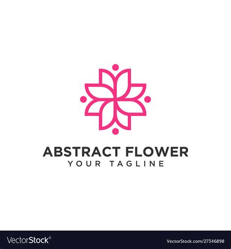 Abstract flower logo design template Royalty Free Vector