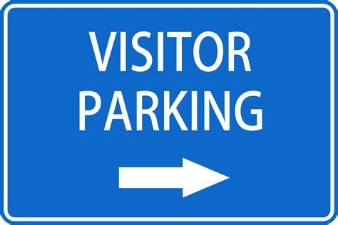 VISITOR PARKING RIGHT ARROW | Buy Now | Discount Safety Signs Australia