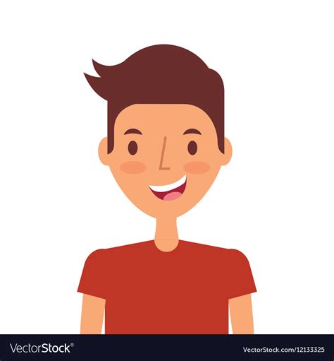 Cartoon young man icon Royalty Free Vector Image