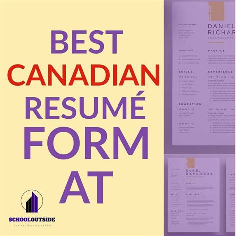 Best Canadian Resumé or CV Format in 2024 | Cv design template, Graphic ...