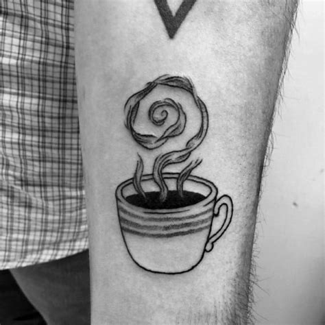 40 Coffee Cup Tattoo Designs For Men - Java Ink Ideas