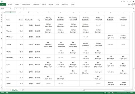 Free Excel Template for Your Staff Roster