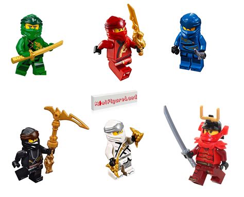 LEGO NINJAGO Legacy Minifigure Combo Pack - Lloyd, Jay, Kai, Cole, Zane ...