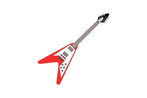 Hard Rock Cafe Guitar Vector Clipart