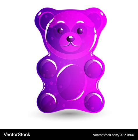 Gummy bear pink Royalty Free Vector Image - VectorStock