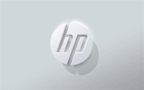 Download White 3d Hp Laptop Logo Wallpaper | Wallpapers.com